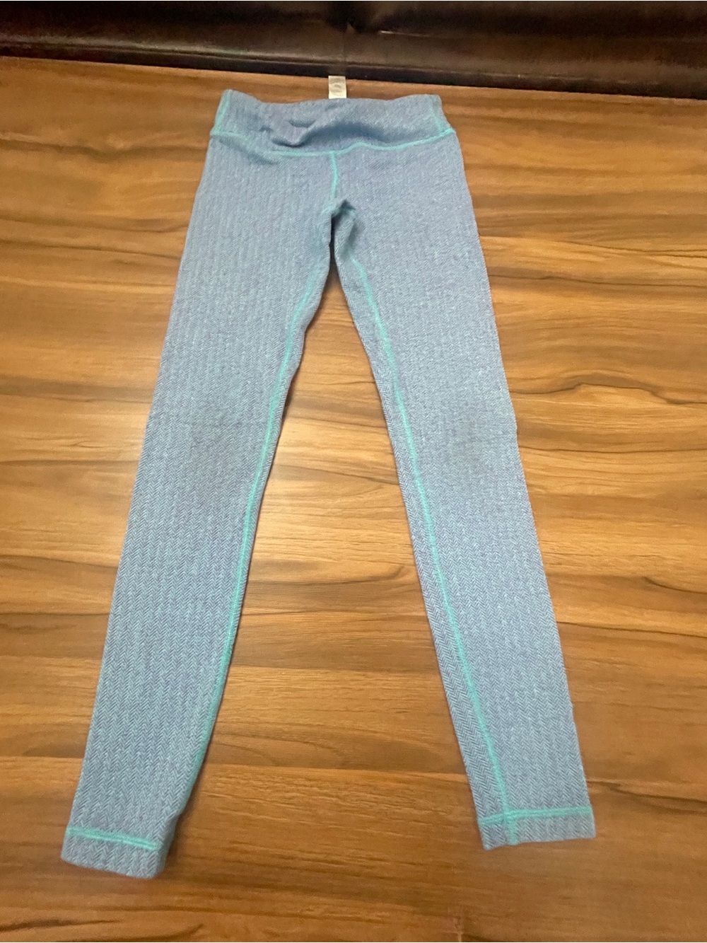 Lululemon Ivivva Fitness Active Yoga Leggings Sz 8 Girls Blue